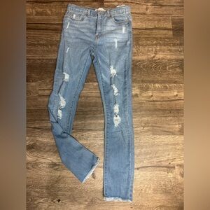 Levi's Blue Skinny Jeans with Distressed Details